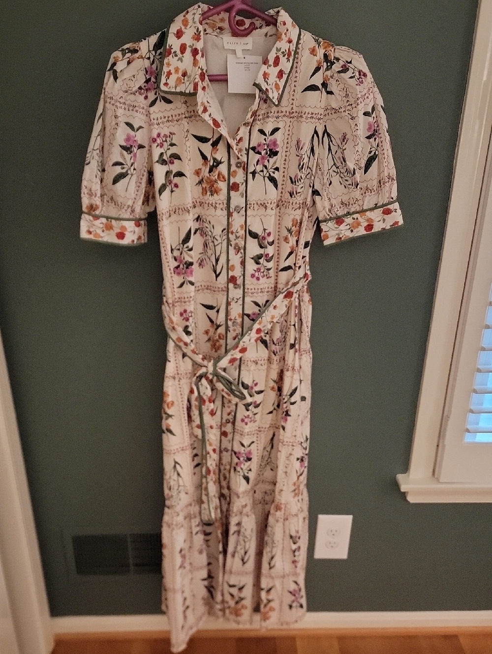Rails Cream Floral Button-Front Maxi Dress